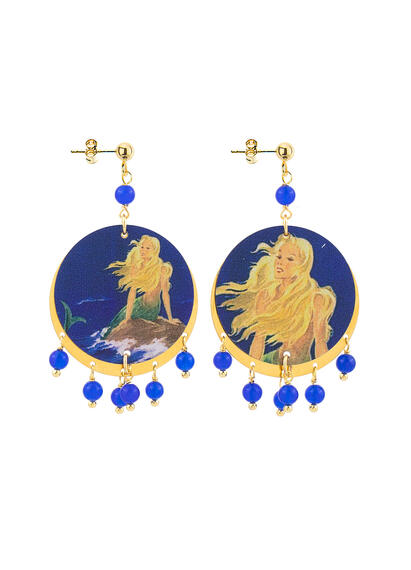 Orecchini La Sirenetta Piccolo Blu - Lebole Maison