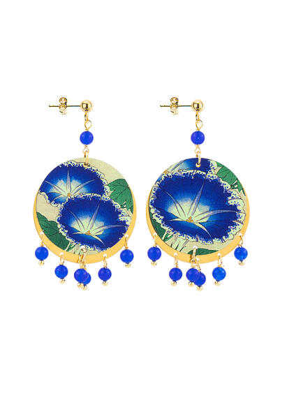 Orecchini Fiore Blu Piccolo Blu - Lebole Maison