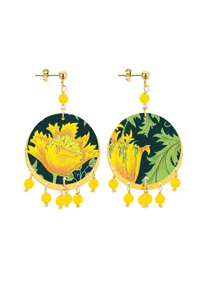 Orecchini Fiore Giallo Piccolo Giallo - Lebole Maison