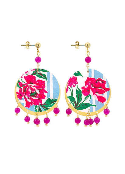 Orecchini Fiore Riga Piccolo Fucsia - Lebole Maison