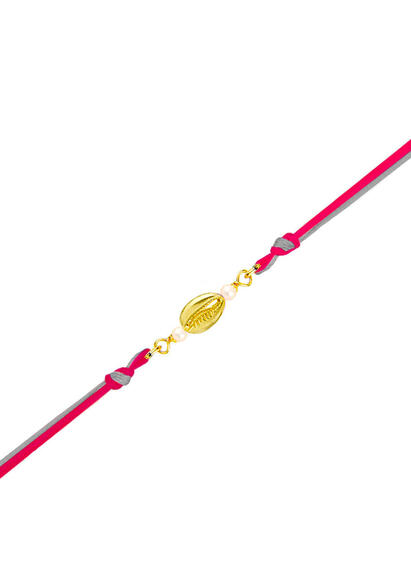 Red And Grey Shell Bracelet - Lebole Maison