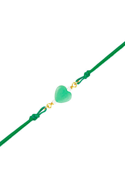 Green Jade Heart Bracelet - Lebole Maison