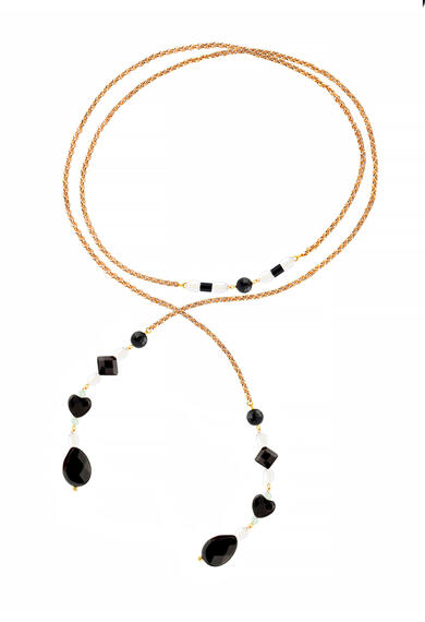 Collana Catena Pietre Nero - Lebole Maison