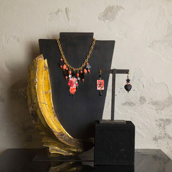 Parure Girocollo Kimono Solo Io Nero - Lebole Maison