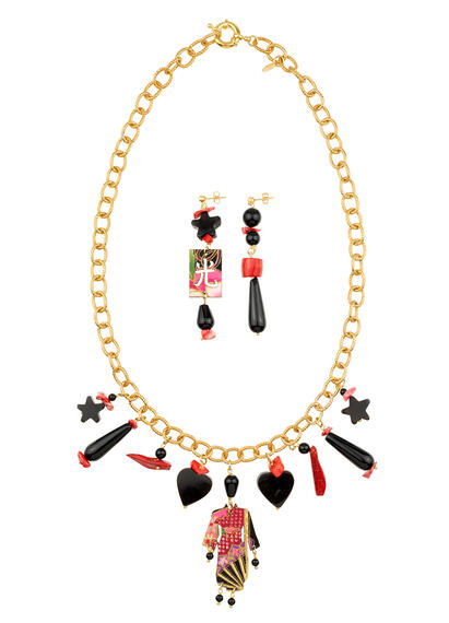 Parure Girocollo Kimono Solo Io Nero - Lebole Maison