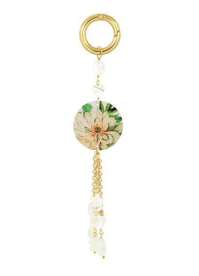 Charm Bag Fiore Bianco Piccolo Perla - Lebole Maison
