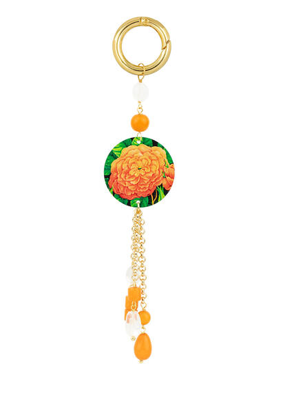 Charm Bag Fiore Arancio Piccolo Arancione - Lebole Maison