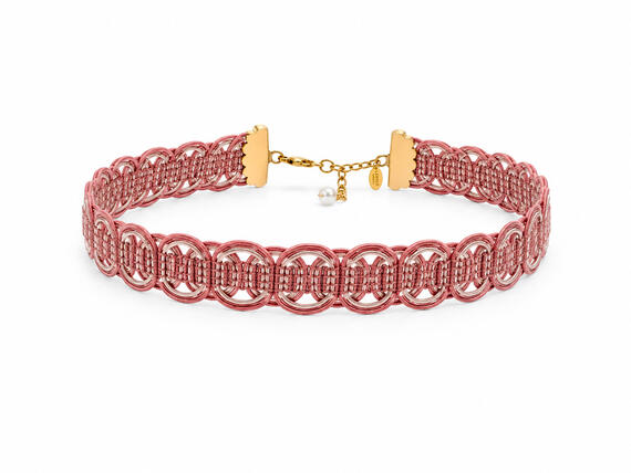 Choker Passamaneria Rosa - Lebole Maison