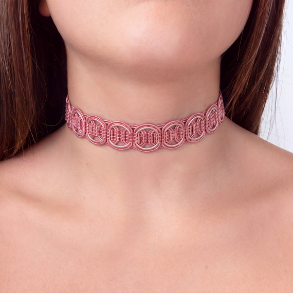 Choker Passamaneria Rosa - Lebole Maison