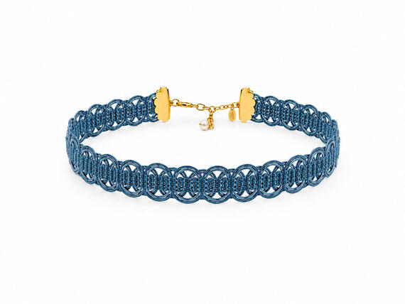 Choker Passamaneria Celeste - Lebole Maison