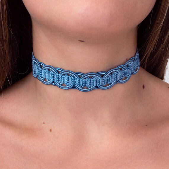 Choker Passamaneria Celeste - Lebole Maison