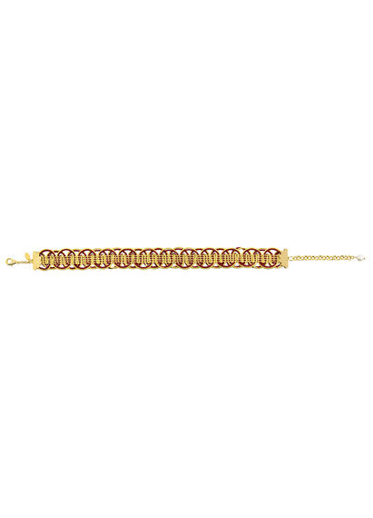 Choker Passamaneria Rosso E Oro - Lebole Maison