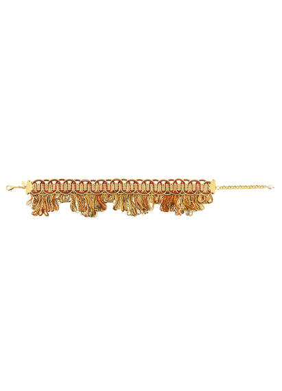 Choker Passamaneria Frange Marrone - Lebole Maison