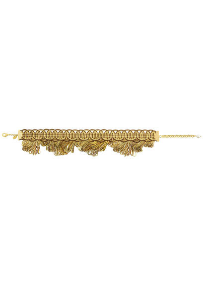 Choker Passamaneria Frange Marrone E Oro - Lebole Maison