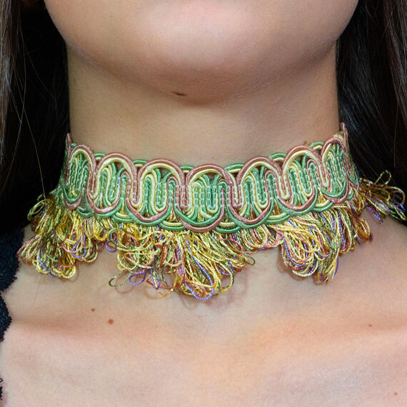 Choker Passamaneria Frange Multicolore - Lebole Maison