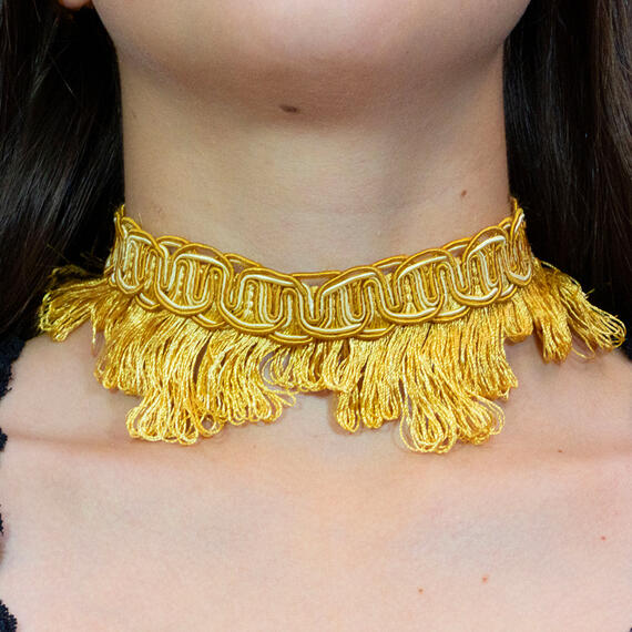 Choker Passamaneria Frange Oro - Lebole Maison