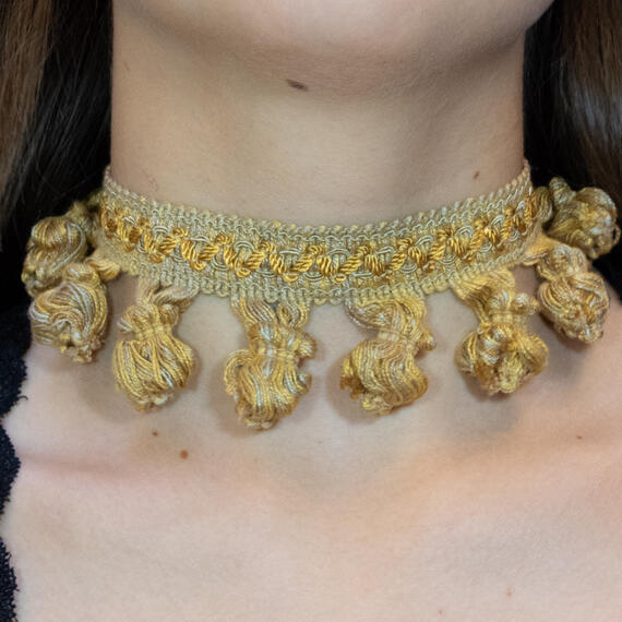 Choker Trimmings Tassels Gold - Lebole Maison