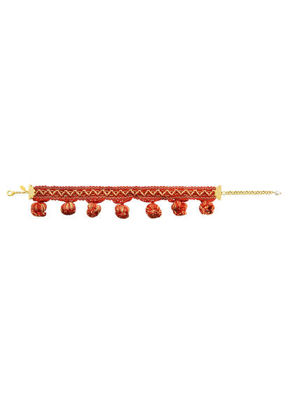 Choker Passamaneria Nappe Rosso - Lebole Maison