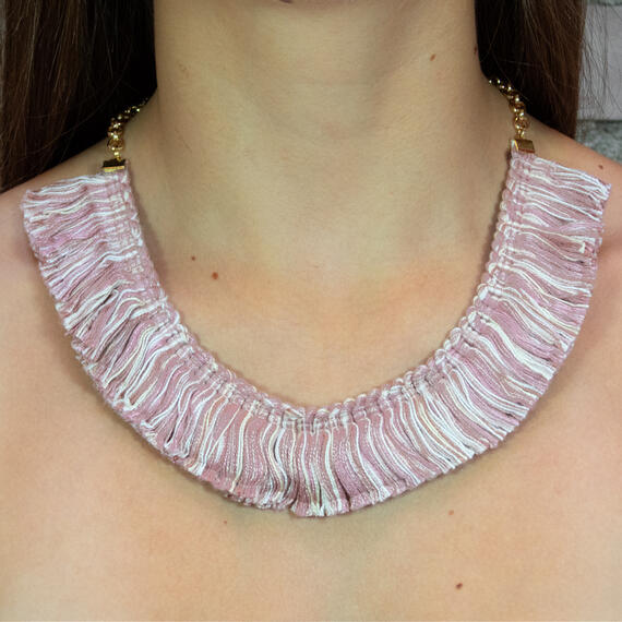 Collana Passamaneria Frange Rosa - Lebole Maison