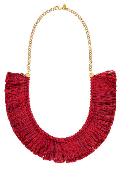 Collana Passamaneria Frange Rosso - Lebole Maison
