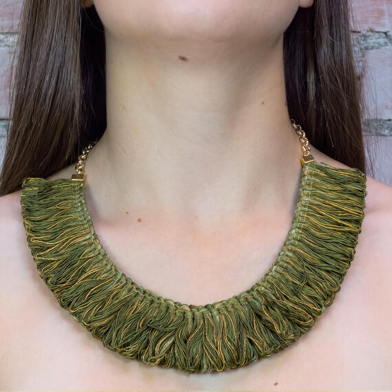 Collana Passamaneria Frange Verde - Lebole Maison