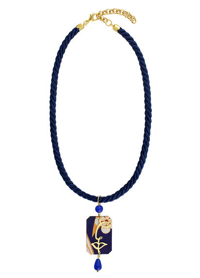 Collana Passamaneria Cordoncino Viso Blu - Lebole Maison