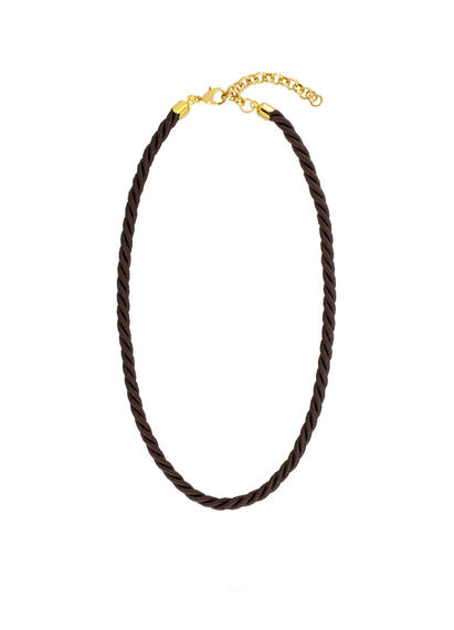 Collana Passamaneria Cordoncino Marrone - Lebole Maison
