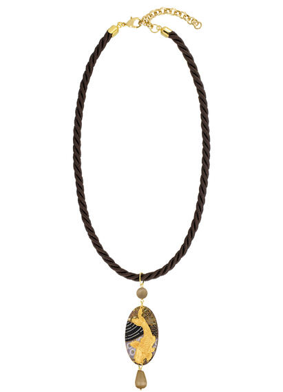 Collana Passamaneria Cordoncino Carpa Marrone - Lebole Maison