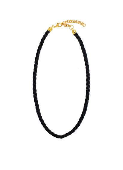 Collana Passamaneria Cordoncino Nero - Lebole Maison