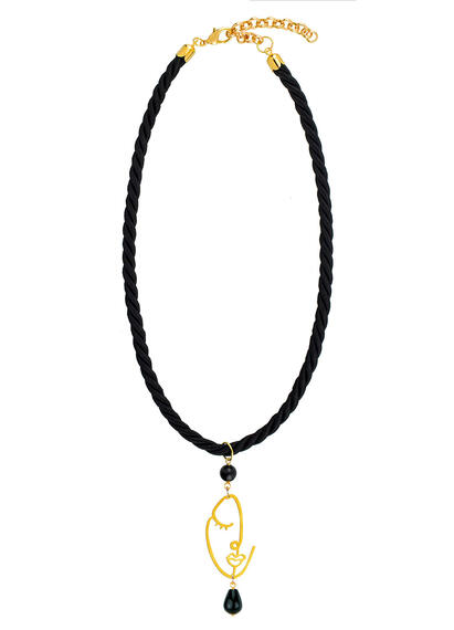 Collana Passamaneria Cordoncino Viso Nero - Lebole Maison