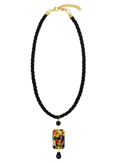 Collana Passamaneria Cordoncino Viso Nero - Lebole Maison