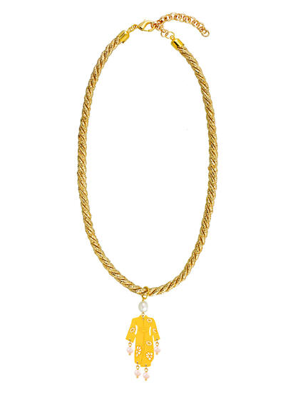 Collana Passamaneria Cordoncino Kimono Perla - Lebole Maison