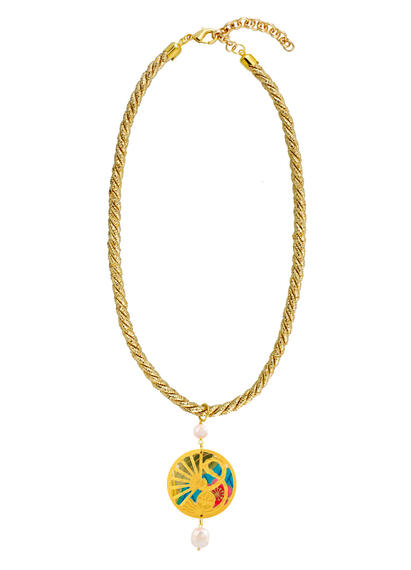 Collana Passamaneria Cordoncino Ventaglio Perla - Lebole Maison