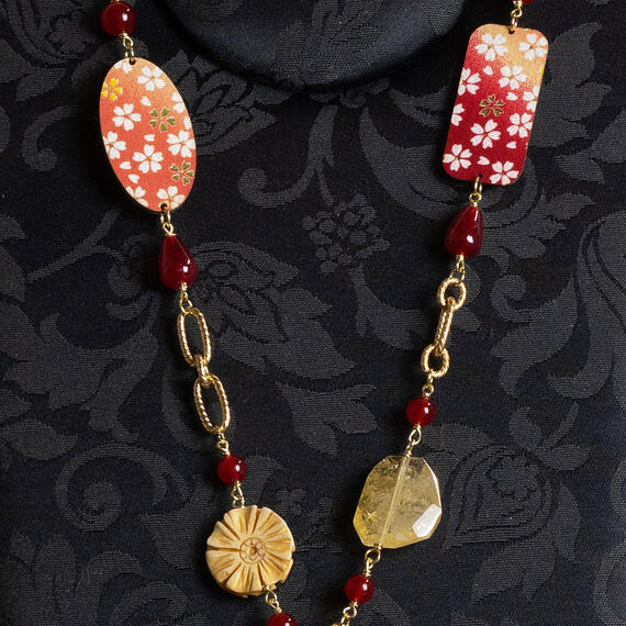 Collana Solo Io Fiori Rubino - Lebole Maison