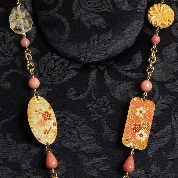 Collana Solo Io Fiori Rosa Sfumato - Lebole Maison
