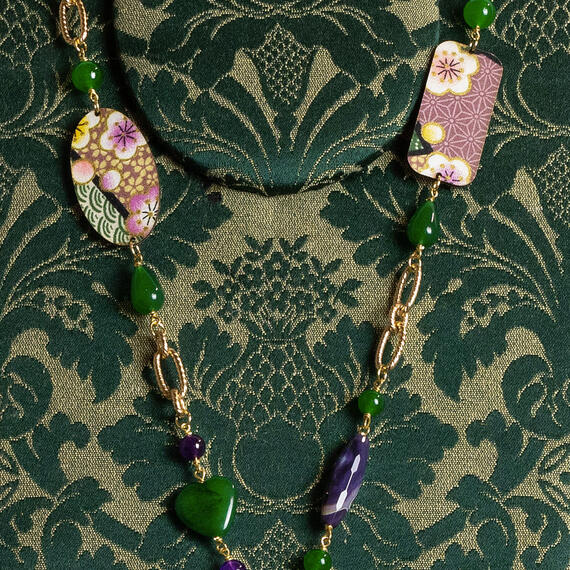 Collana Solo Io Fiore Verde - Lebole Maison