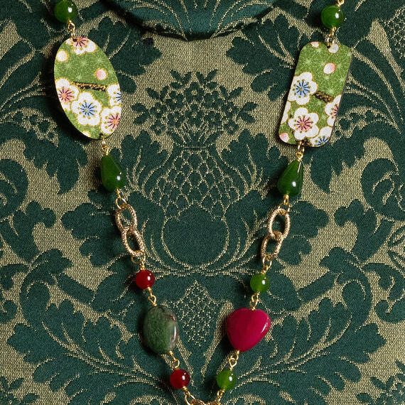 Collana Solo Io Fiori Verde - Lebole Maison