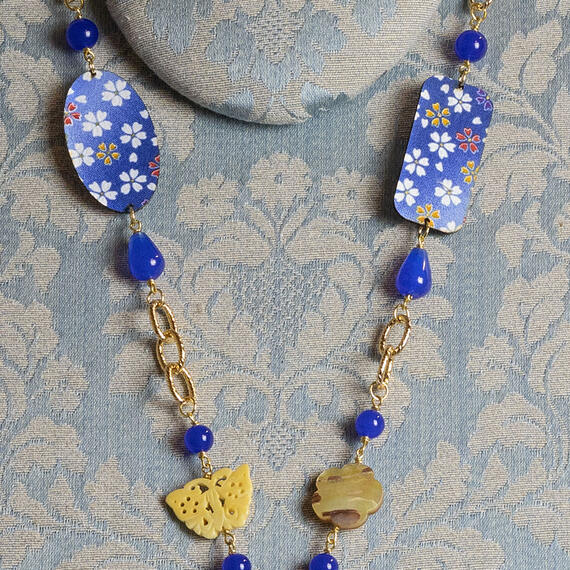 Collana Solo Io Fiori Blu - Lebole Maison