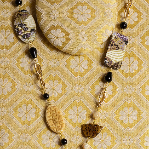 Collana Solo Io Fiori Nero - Lebole Maison