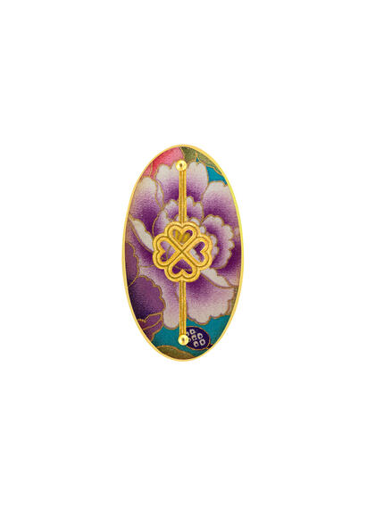 Spilla Quadrifoglio Viola - Lebole Maison
