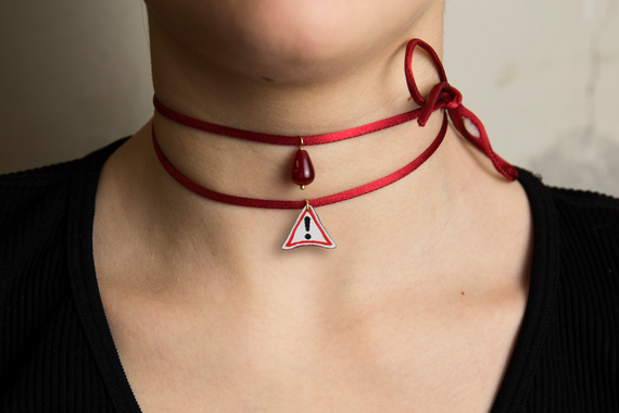 Collana Tessuto Shape Pericolo Rubino - Lebole Maison