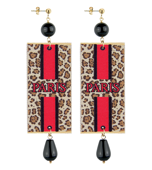 Earrings Paris Big Black - Lebole Maison