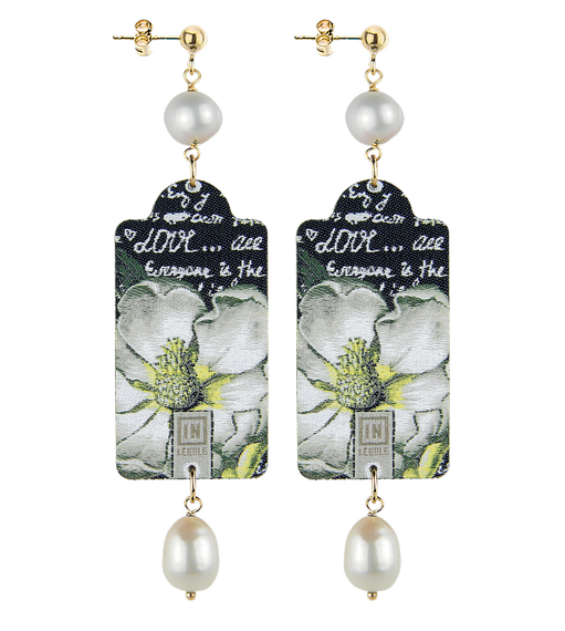 Orecchini Fiore Bianco Piccolo Perla - Lebole Maison