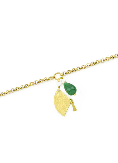 Green Fan Bracelet - Lebole Maison