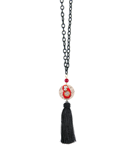 Owl Necklace Ruby - Lebole Maison