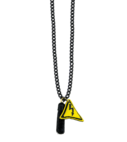 Necklace With Electric Voltage And Black Tassel - Lebole Maison