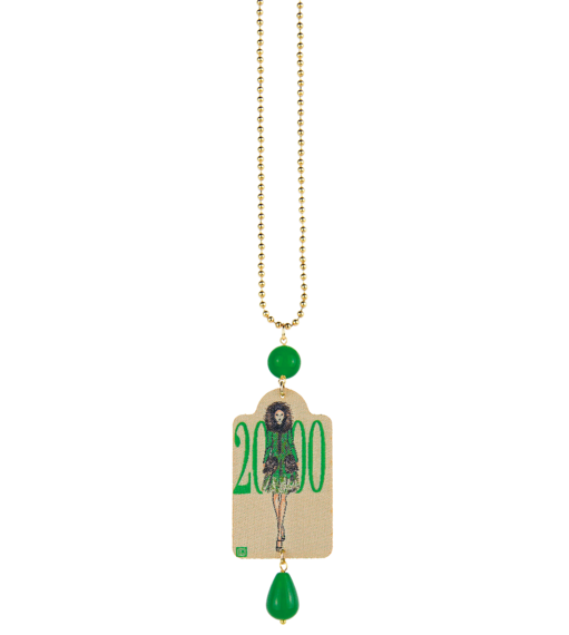 2000-2010 Fashion Necklace Green - Lebole Maison