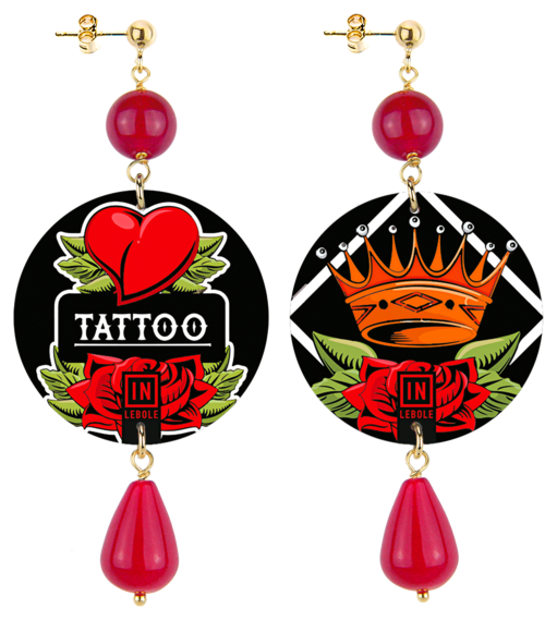 Earrings Tattoo Ruby Classic - Lebole Maison