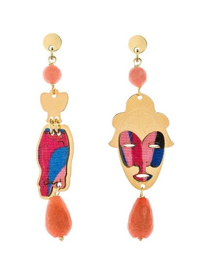 Orecchini Africa Argento Mini Rosa Sfaccetato - Lebole Maison