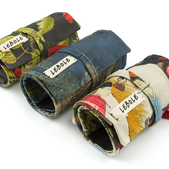 Rotolo Tessuto Portagioie Piccolo Azzurro - Lebole Maison